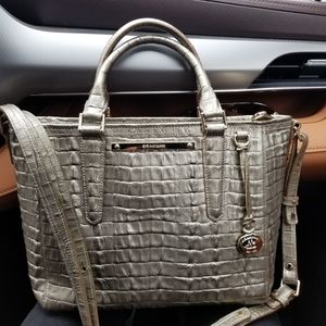 Brahmin mini arno satchel bag pyrite la scala